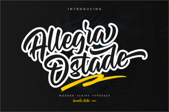 Allegra Ostade: A Modern Script Font for Realistic, Spectacular Designs