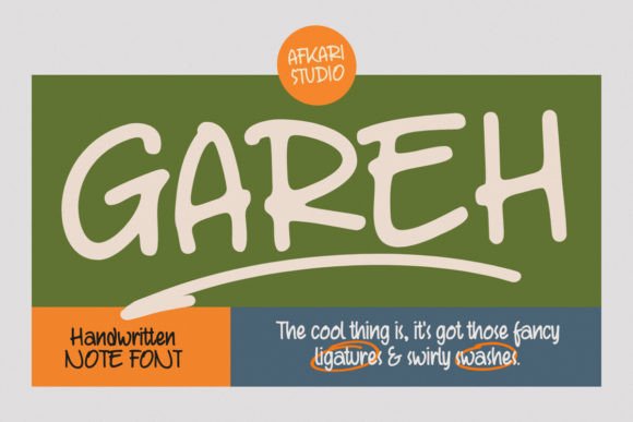 Gareh: The Handwritten Marker Note Font
