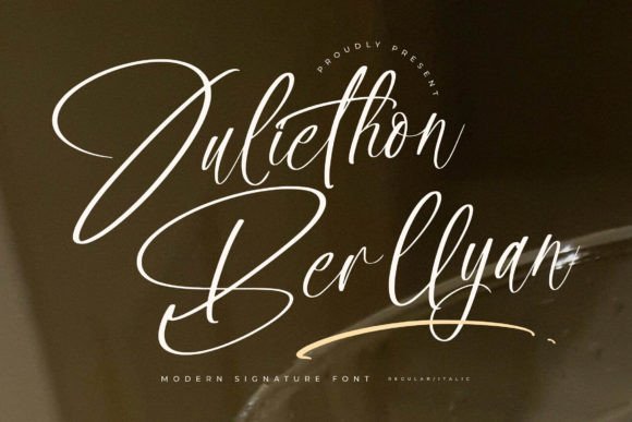 Juliethon Berllyan: The Modern Signature Font for Luxury Branding