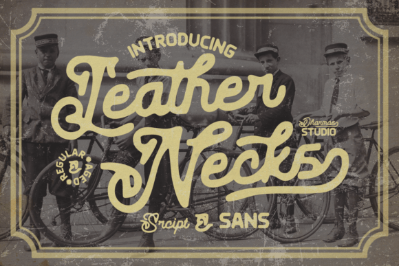 Leather Necks: The Playfully Nostalgic Script Font for Vintage Designs