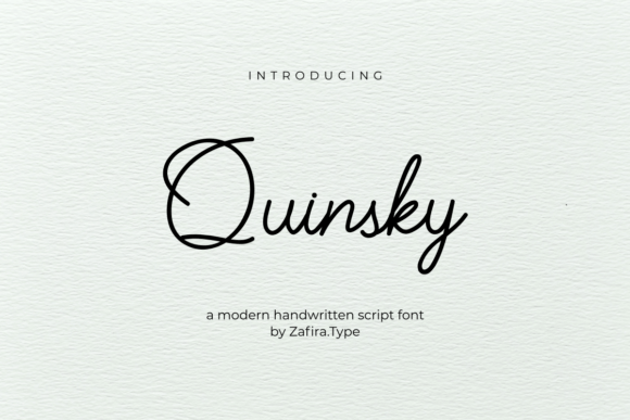 Quinsky: A Handwritten Script for Authentic Branding